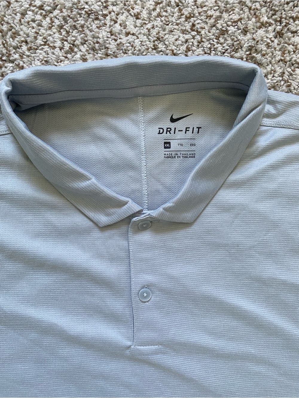Nike Men’s Light Gray Dri-FIT Golf Polo Size XXL - Picture 2 of 6